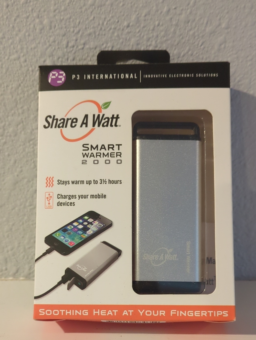 Smart Warmer 2000 Portable Hand Warmer & Charger - Silver
